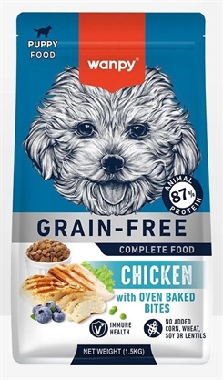 Wanpy Hundefoder - Hvalp - Kylling 1,5kg